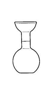 Flask for Saybolt viscosimeter
